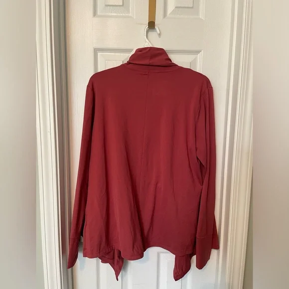 Nike Yoga Collection Waterfall Cardigan with Thumb Holes. - Picture 3 of 6